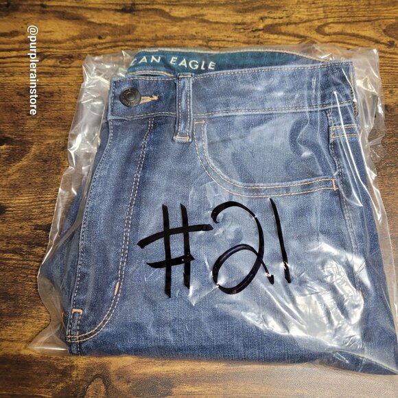 American Eagle Dream Jeans 8 XS Jegging Super Hi Rise Tummy Control Medium Wash - Picture 14 of 14